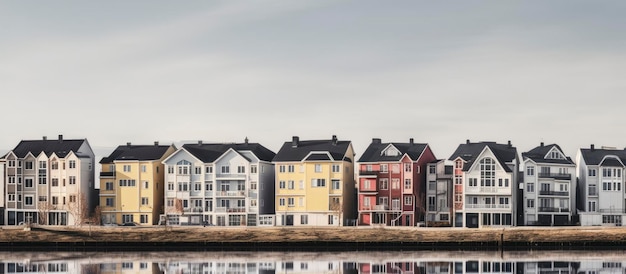 Une rangée de maisons