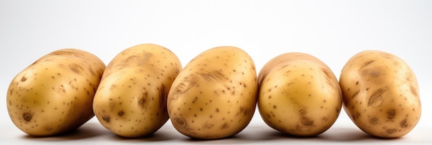 Photo une rangée de pommes de terre assises l'une à côté de l'autre