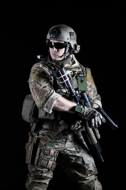 Ranger de l&#39;armée des États-Unis avec pistolet