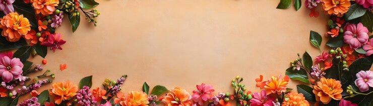 Photo rangoli complexe et bordage floral avec beaucoup d'espace de copie pour le texte personnalisé vibrant desi
