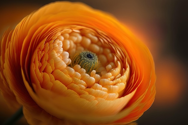 Ranunculus orange macrophotographie fleur d'oranger papier peint bouton d'or