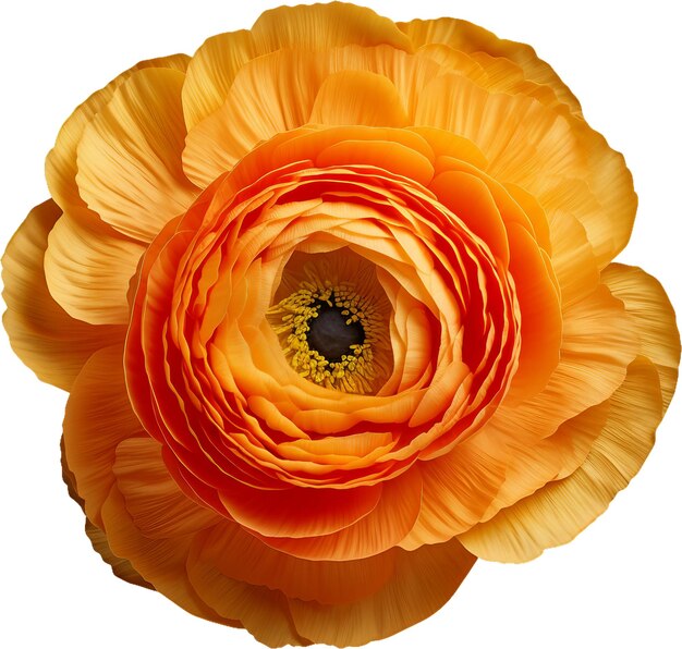 Ranunculus topview isolé