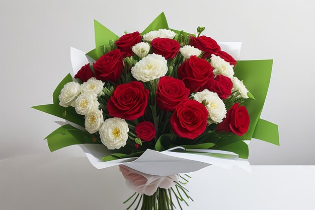 Ranunkulyus bouquet de fleurs rouges sur un blanc
