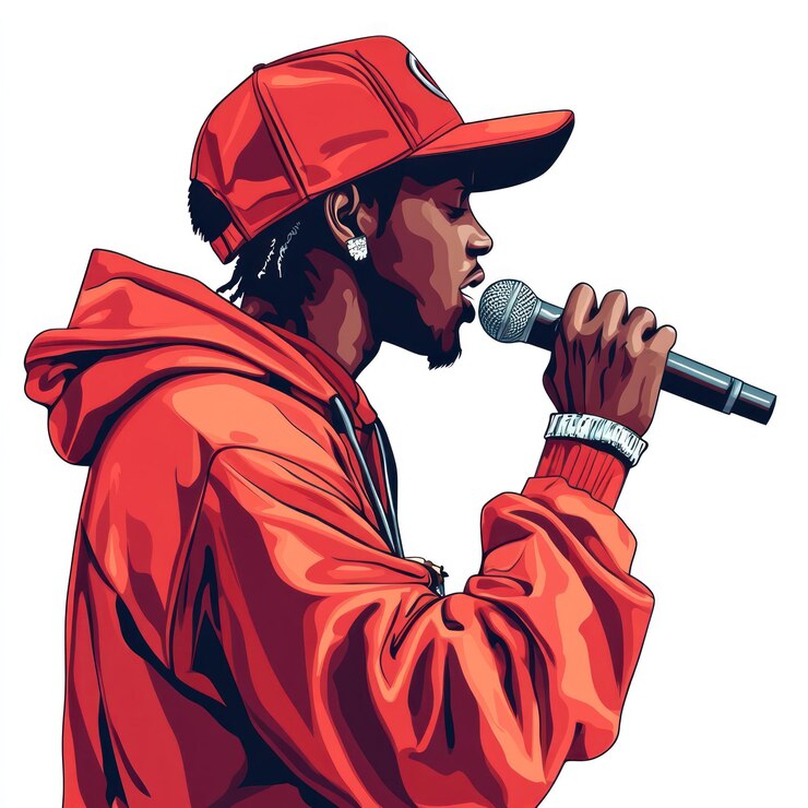 Photo un rappeur avec un microphone portant une casquette d'art 3d de style vectoriel isolé sur fond blanc v 61 id d'emploi eb0e99cca4a649828f2f54c5a2d1d366