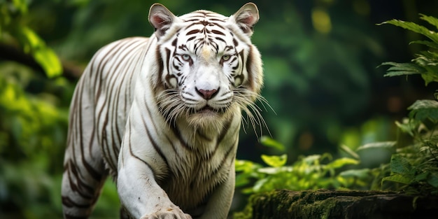 Un rare aperçu du tigre blanc dans la nature