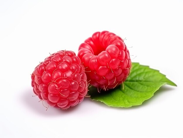 Raspberry isolé sur un fond blanc