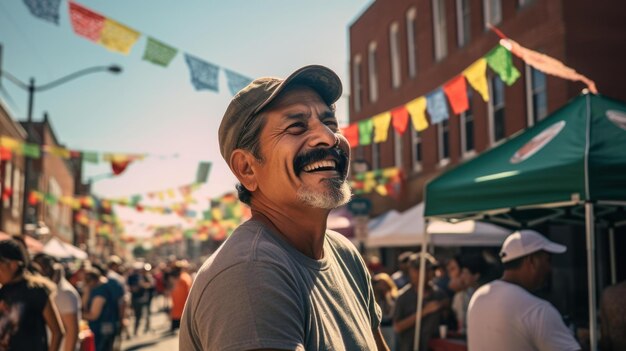 rassemblement communautaire pour une foire de rue du Cinco de Mayo