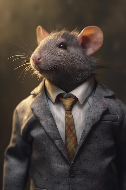 rat en costume IA générative