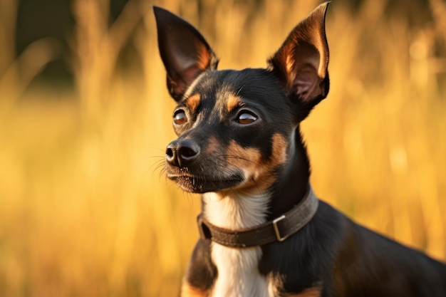 rat terrier libre dans la nature