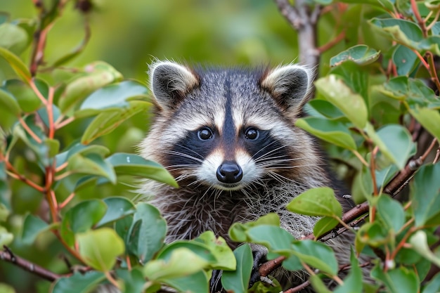 Le raton laveur adorable génère ai