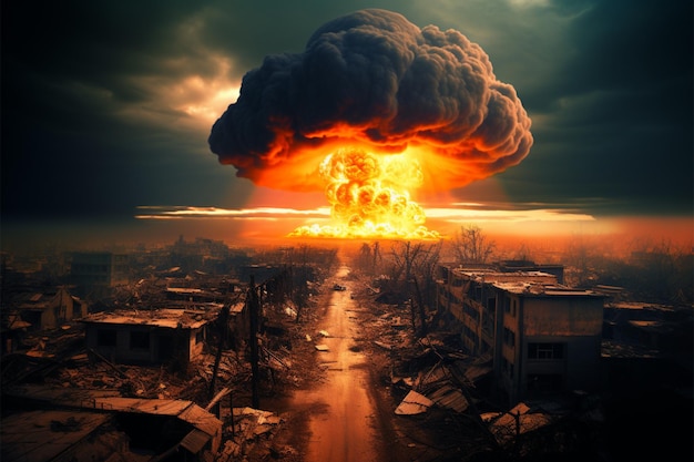 Les ravages de la Troisième Guerre mondiale représentés en 3D avec une explosion nucléaire