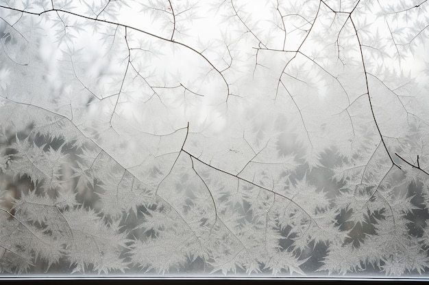 Des rayures de cendres sur une surface de verre glacé