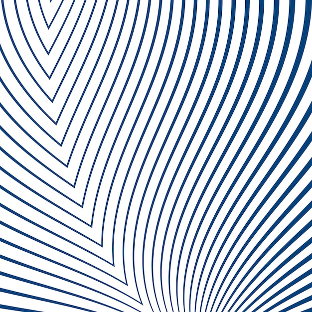 Rayures de lignes courbes simples en bleu sur fond blanc