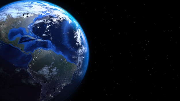 Real Earth 3d Render Background Avec Fond