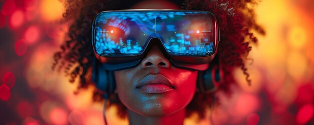 Photo la réalité virtuelle alimente les médias sociaux