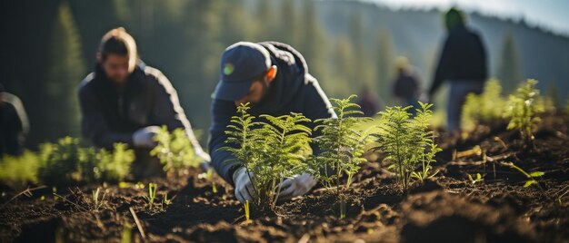 Le reboisement de la forêt est effectué par un groupe de bénévoles