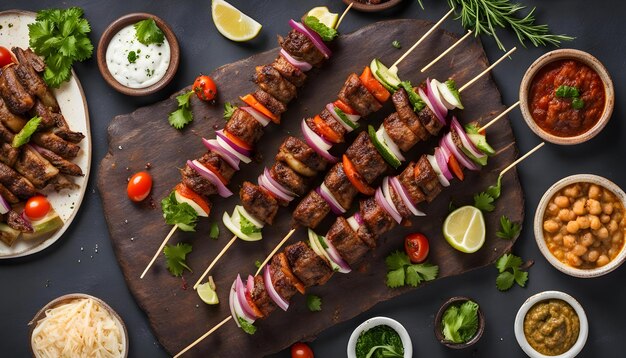 une recette de brochettes de la compagnie de nourriture