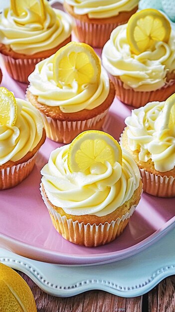 Recette de cuisson de cupcakes au citron faits maison avec du glaçage au beurre