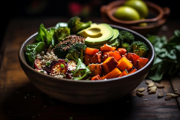 Recette de dîner de bol de légumes macro