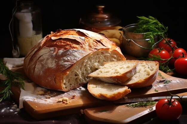 Recette de dîner de pain croustillant