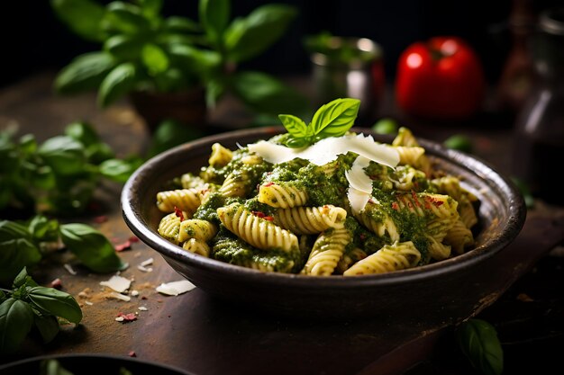 Recette de dîner de pâtes au pesto facile