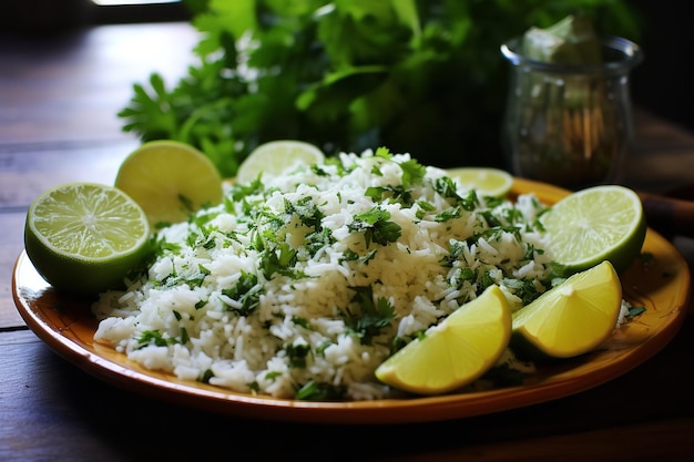 Recette de dîner de riz à la coriandre et au citron vert