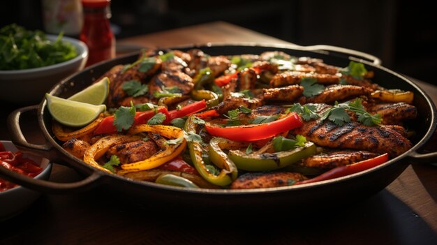 Recette de Fajitas au poulet AI générative