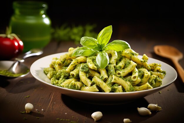 Recette italienne de pâtes au pesto