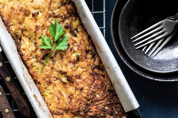 Recette de kugel de pommes de terre fraîches maison