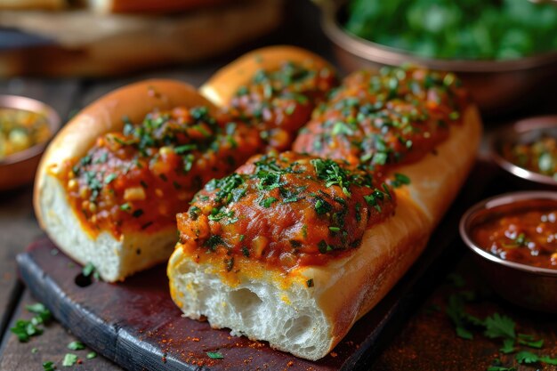 Recette de Pav Bhaji avec du fromage génératif Ai