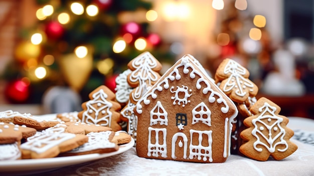 Recette de vacances de maison en pain d'épice de Noël et dessert sucré fait maison pour un hiver douillet Thé de campagne anglais dans le chalet Cuisine maison et idée de cuisine