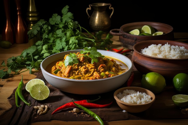 Recette végétalienne facile au curry de noix de coco Photographie alimentaire