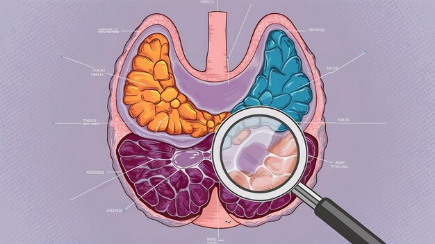 Photo recherche d'une maladie ou d'une pathologie de la glande thyroïde