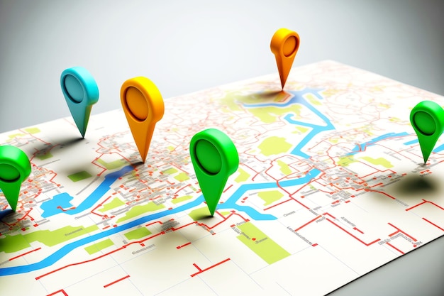 Recherche Sur Place Et Localisation Des Différents Points Avec Carte Avec Repères De Localisation