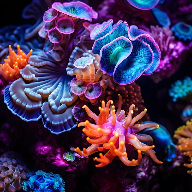 Photo un récif corallien coloré et magnifique