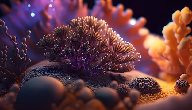 Photo récif corallien dans l'aquarium