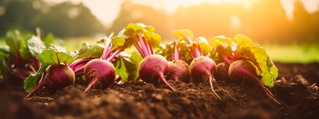 Récolte de betteraves dans le jardin Alimentation générative par IA