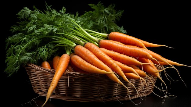 La récolte des carottes à l'arrière-plan transparent