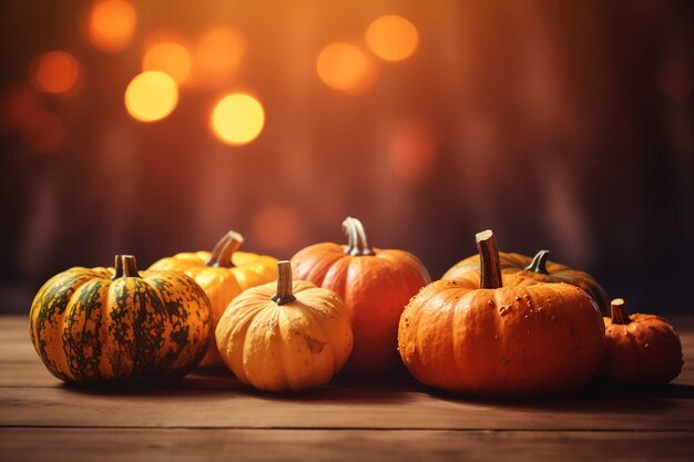 La récolte des citrouilles vibrantes