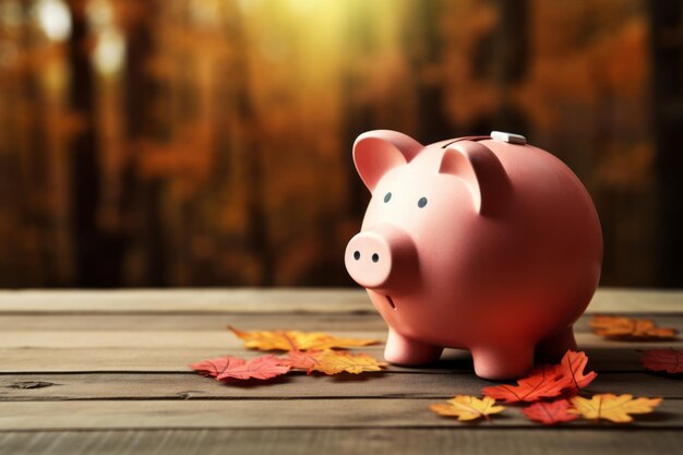 Récolte des économies Embrassez l'automne avec notre cochon de banqueVendeur amical