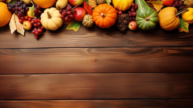 La récolte des fruits et des gourdes orne la table