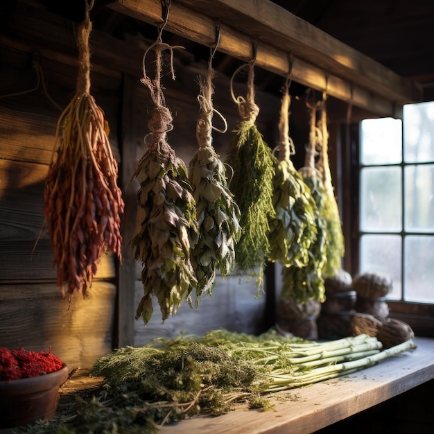 Récolte et séchage des herbes pour l'hiver