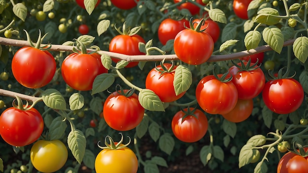 Récolte de tomates