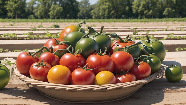 Récolte de tomates