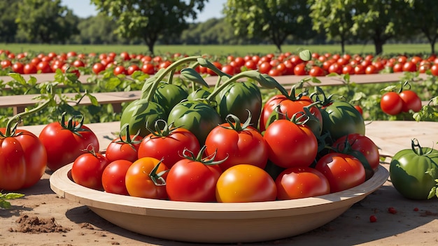 Récolte de tomates