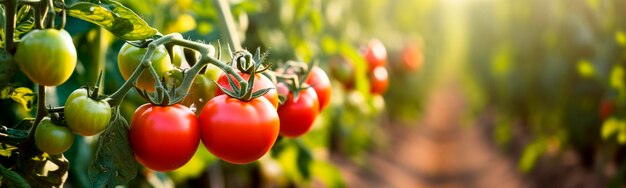 Récolter des tomates dans le jardin AI générative