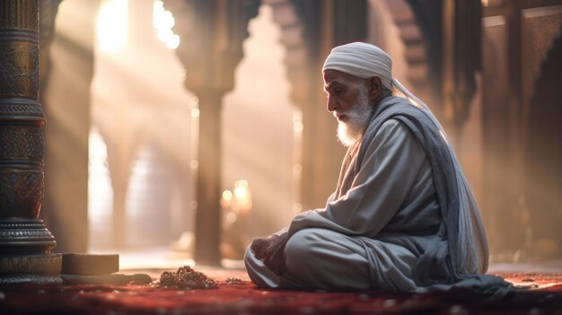 Le réconfort spirituel Un moment de tranquillité dans un sanctuaire soufi