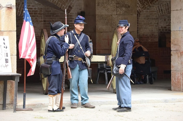 Reconstruction de la guerre civile à Fort Point à San Francisco
