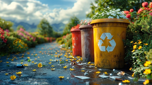 Recycler les déchets pour réduire l'impact sur l'environnement et aider l'environnement