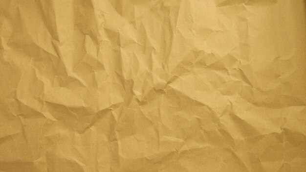 Recycler le fond de texture de papier Froissé Vieux fond de forme abstraite de papier kraft avec espace Papier froissé jaune pour le texte haute résolution